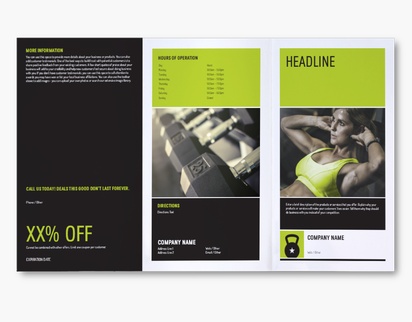 Design Preview for Fitness Classes Custom Brochures Templates, 9" x 16" Tri-fold