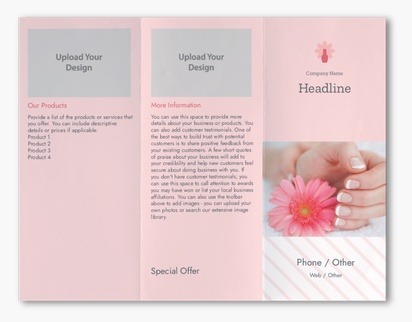 Design Preview for Design Gallery: Nail Salons Custom Brochures, 8.5" x 11" Z-fold