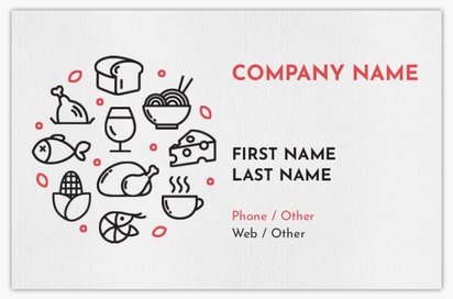 Design Preview for Design Gallery: Food Service Natural Uncoated Business Cards