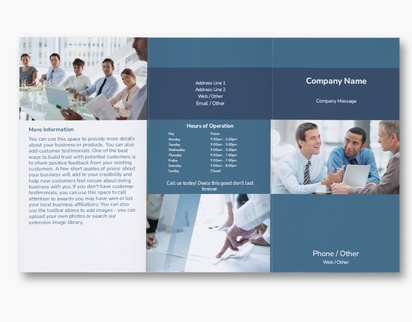 Design Preview for Design Gallery: Financial Consulting Custom Brochures, 8.5" x 14" Tri-fold