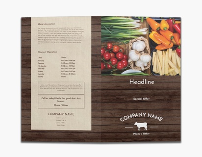 Design Preview for Design Gallery: Butcher Shops Custom Brochures, 8.5" x 11" Bi-fold