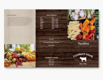 Design Preview for Design Gallery: Butcher Shops Custom Brochures, 9" x 16" Tri-fold
