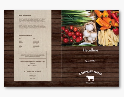 Design Preview for Design Gallery: Butcher Shops Custom Brochures, 11" x 17" Bi-fold