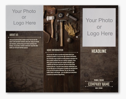 Design Preview for Design Gallery: Carpentry & Woodworking Custom Brochures, 8.5" x 11" Z-fold