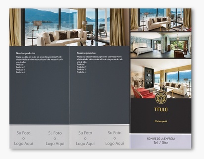 Un alojamiento insignia diseño gris crema para Moderno y sencillo con 4 imágenes