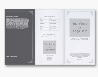 Design Preview for Design Gallery: Interior Design Custom Brochures, 8.5" x 14" Tri-fold