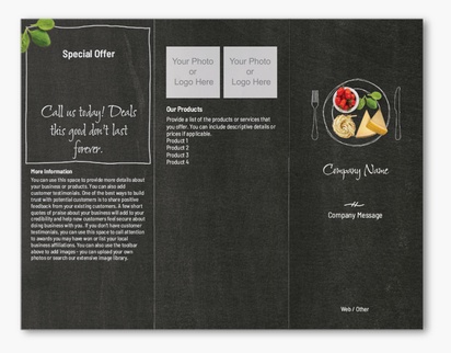 Design Preview for Design Gallery: Food Catering Custom Brochures, 8.5" x 11" Z-fold