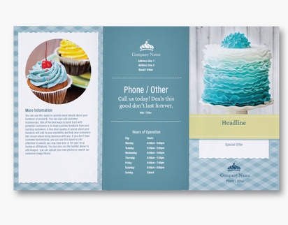 Design Preview for Design Gallery: Bakeries Custom Brochures, 8.5" x 14" Tri-fold