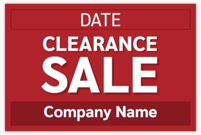 A simple clearance sale red white design
