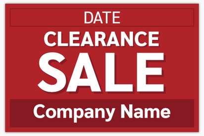 A clearance sale simple red design