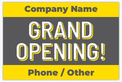 A marco cornice gray yellow design for Grand Opening