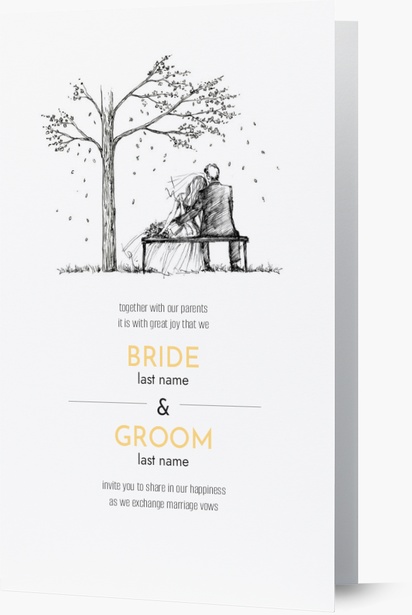 Design Preview for Wedding Invitations for Beach Wedding, Folded 11.7 x 18.2 cm
