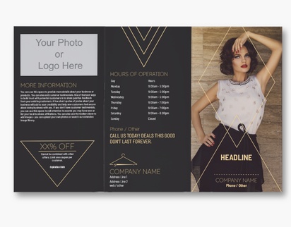 Design Preview for Clothing Custom Brochures Templates, 8.5" x 14" Tri-fold