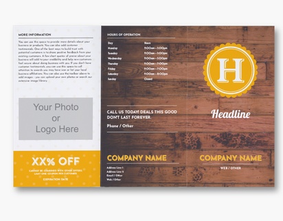 Design Preview for Design Gallery: Bars & Nightclubs Custom Brochures, 8.5" x 14" Tri-fold
