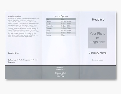 Design Preview for Design Gallery: Business Services Custom Brochures, 9" x 16" Tri-fold