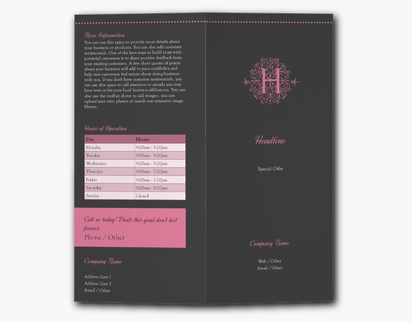 Design Preview for Design Gallery: Beauty Consulting & Pampering Custom Brochures, 9" x 8" Bi-fold