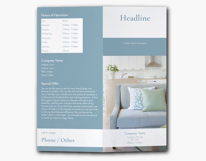 Design Preview for Design Gallery: Furniture & Home Goods Custom Brochures, 9" x 8" Bi-fold