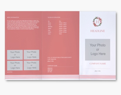 Design Preview for Design Gallery: Florists Custom Brochures, 9" x 16" Tri-fold