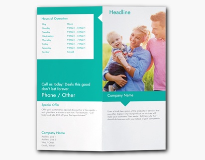 Design Preview for Design Gallery: Insurance Custom Brochures, 9" x 8" Bi-fold