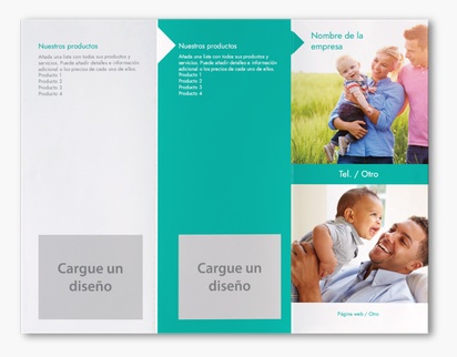 Un familia asesor financiero diseño blanco azul para Moderno y sencillo con 2 imágenes