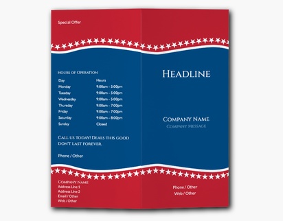 A campaigning fundraising red blue design for Patriotic