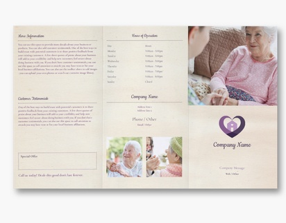 Design Preview for Design Gallery: Medical Professionals Custom Brochures, 8.5" x 14" Tri-fold