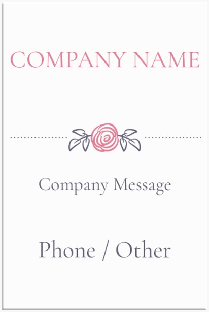 A feminine vertical gray pink design for Events