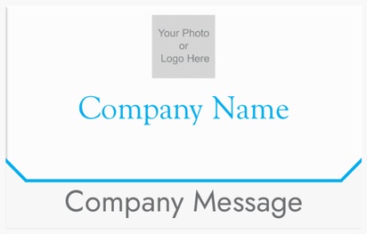 A picture business cards photo white blue design for Modern & Simple with 1 uploads