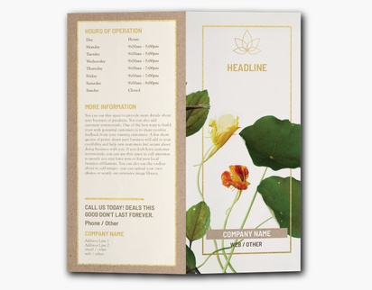 Design Preview for Design Gallery: Florists Custom Brochures, 9" x 8" Bi-fold
