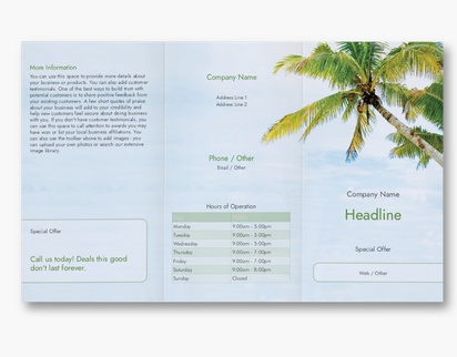 Design Preview for Design Gallery: Travel Agencies Custom Brochures, 8.5" x 14" Tri-fold
