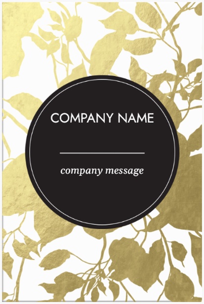 A gold botanical gray black design for General Party