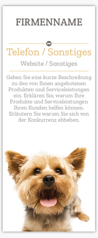 Designvorschau für Designgalerie: Roll-Up-Banner Tiere & Tierbetreuung, 85 x 206 cm Economy