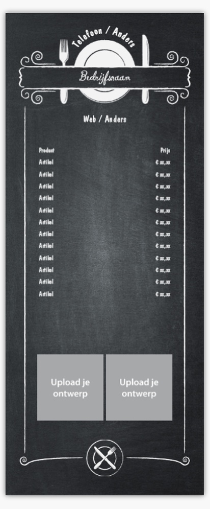Voorvertoning ontwerp voor Ontwerpgalerij: Catering Roll-up banners, 85 x 206 cm Economy