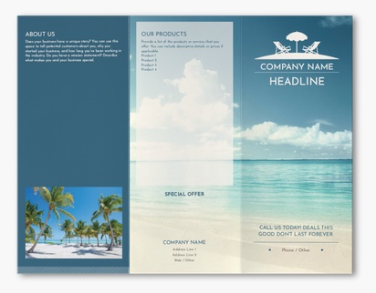 Design Preview for Design Gallery: Travel Agencies Custom Brochures, 8.5" x 11" Z-fold