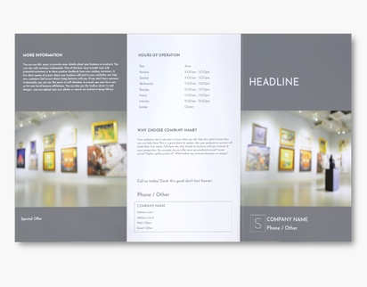 Design Preview for Design Gallery: Art Galleries Custom Brochures, 9" x 16" Tri-fold