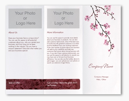 Design Preview for Design Gallery: Florals & Greenery Custom Brochures, 8.5" x 11" Z-fold