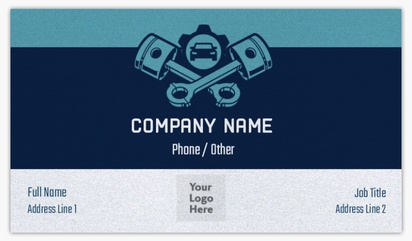A certified mechanic auto parts blue gray design with 1 uploads