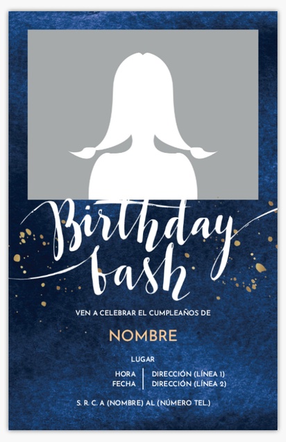 Un guión tipografía diseño azul para Cumpleaños con 1 imágenes