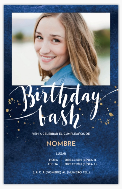 Un guión tipografía diseño azul para Cumpleaños con 1 imágenes