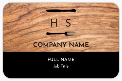 Design Preview for Design Gallery: Food Service Rounded Corner Business Cards, Rounded Standard (85 x 55 mm)