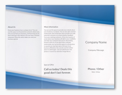 Design Preview for Design Gallery: Conservative Custom Brochures, 8.5" x 11" Z-fold