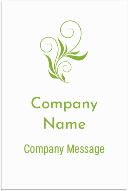 A whimsical business cards plant green design for Elegant