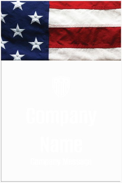 A vertical american flag white blue design for Election