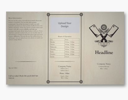 Design Preview for Design Gallery: Butcher Shops Custom Brochures, 8.5" x 14" Tri-fold