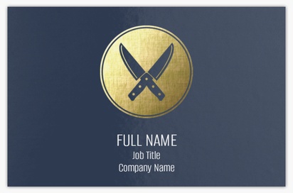 Design Preview for Design Gallery: Food Service Metallic Business Cards