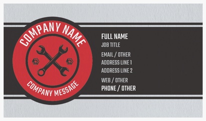 Design Preview for Design Gallery: Mechanics & Auto Body Natural Textured Business Cards