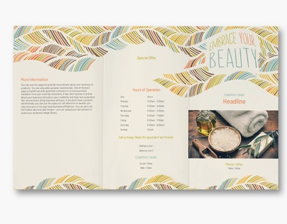 Design Preview for Design Gallery: Cosmetics & Perfume Custom Brochures, 8.5" x 14" Tri-fold