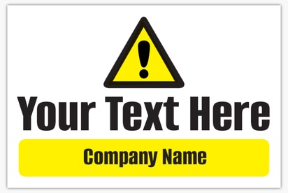 Design Preview for Excavation Plastic Signs Templates, 24" x 36"