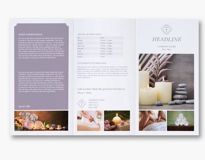 Design Preview for Design Gallery: Beauty & Spa Custom Brochures, 8.5" x 14" Tri-fold