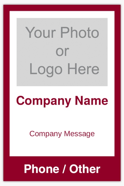 Design Preview for  Plastic Signs Templates, 24" x 36"